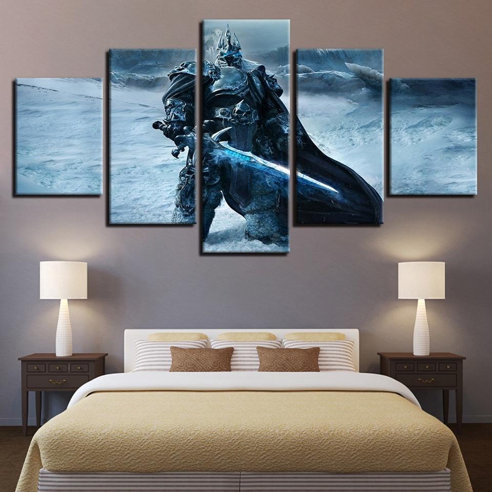 Arthas The Lich King World of Warcraft Gaming Canvas Wall Art