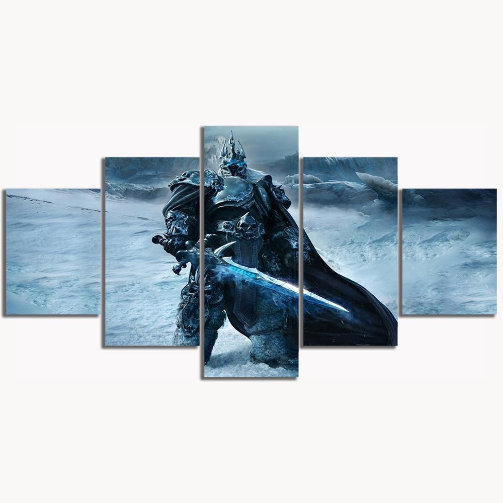 Arthas The Lich King World of Warcraft Gaming Canvas Wall Art
