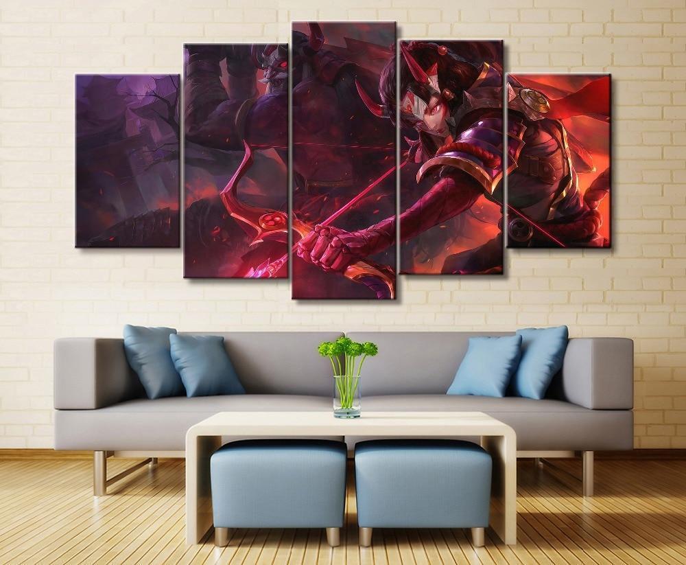 LOL League Of Legends Ashe/Tryndamere Gaming Canvas Wall Art