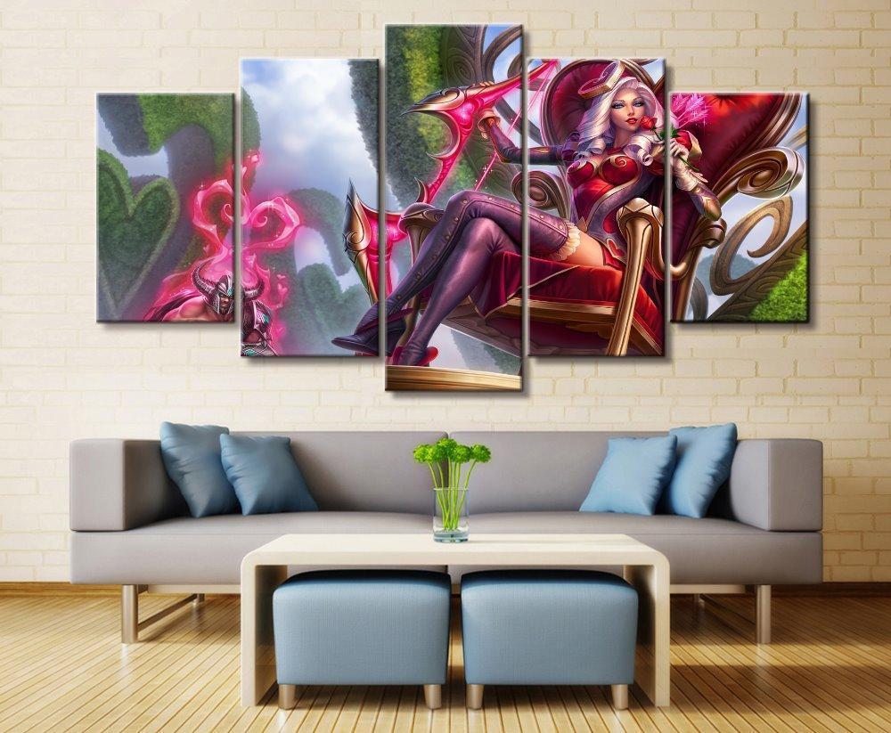 LOL League Of Legends Ashe Valentine Gaming Canvas Wall Art