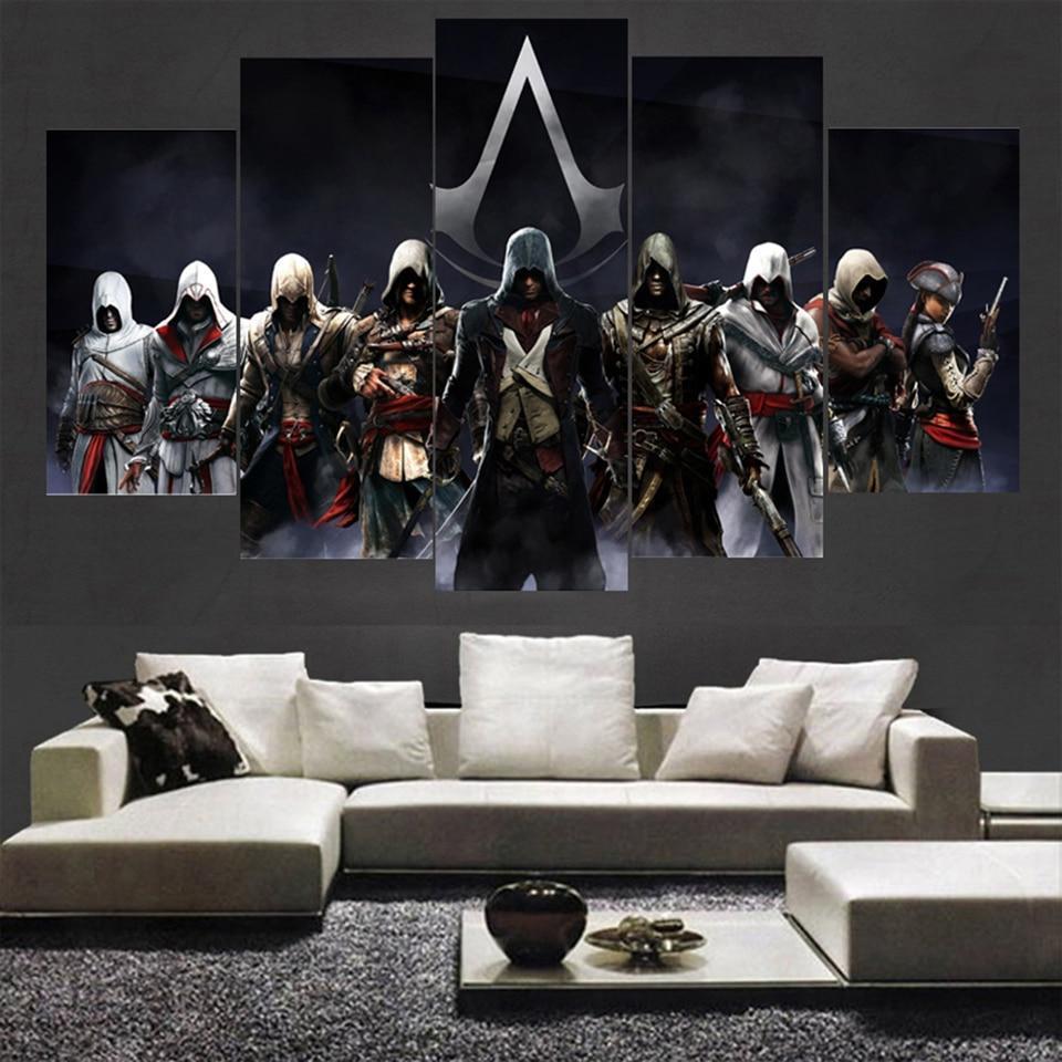Assassin's Creed All Version Gaming Canvas Wall Art