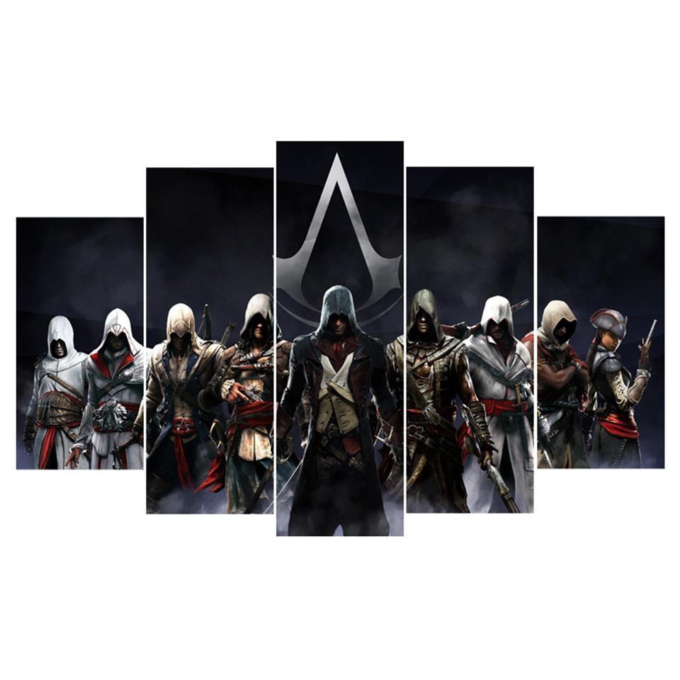 Assassin's Creed All Version Gaming Canvas Wall Art
