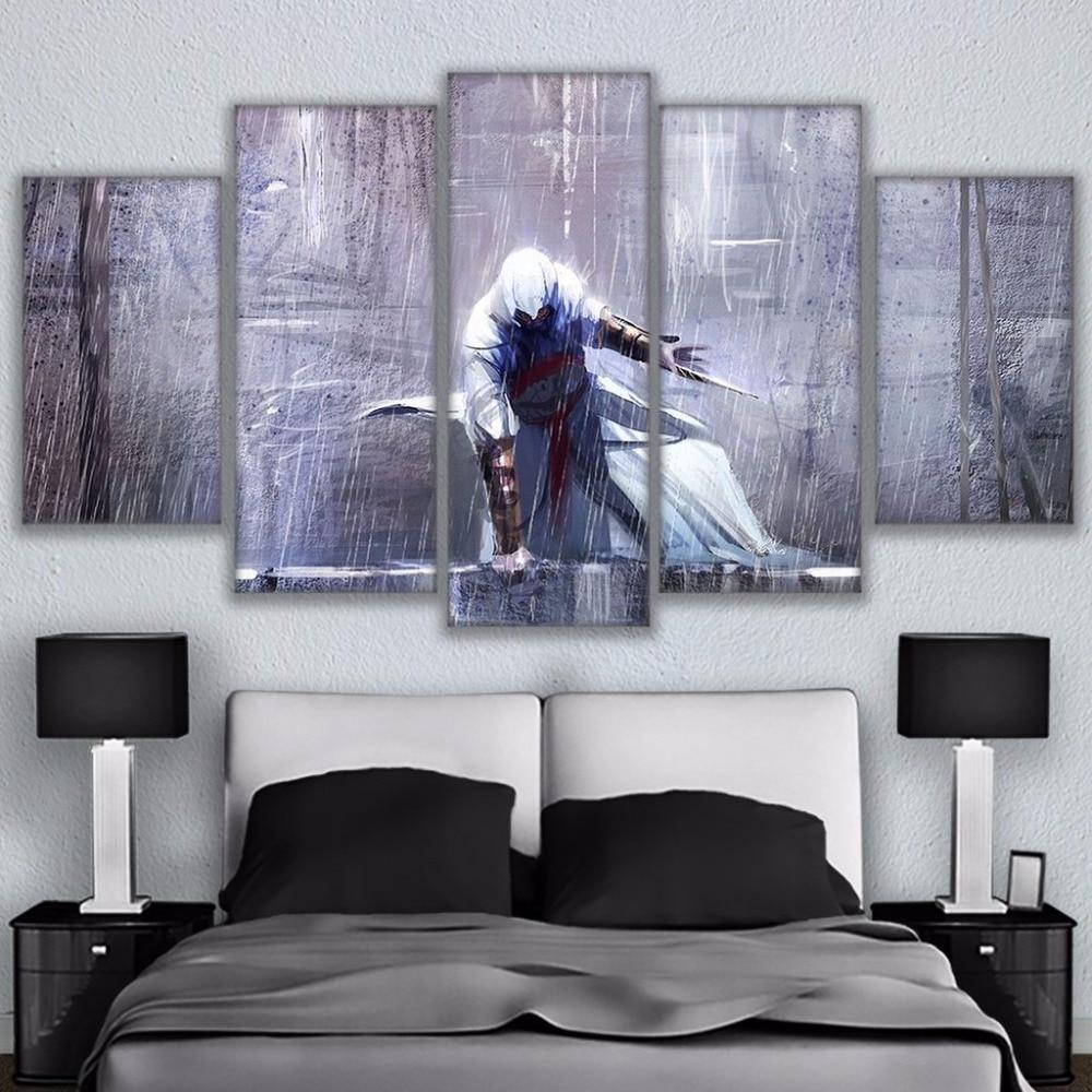 Assassin's Creed Heavy Rain Gaming Canvas Wall Art
