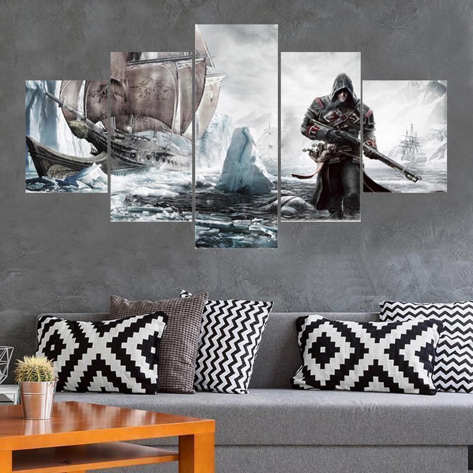 Assassin's Creed IV: Black Flag Old Ship Gaming Canvas Wall Art