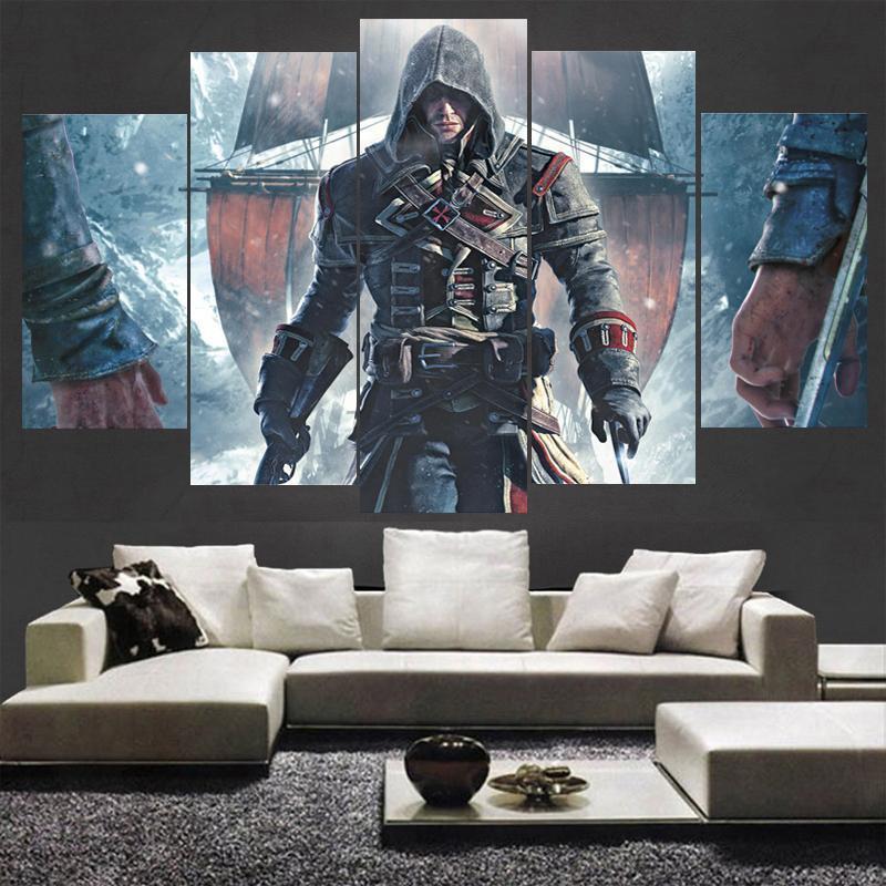 Assassin's Creed IV: Black Flag Poster Gaming Canvas Wall Art