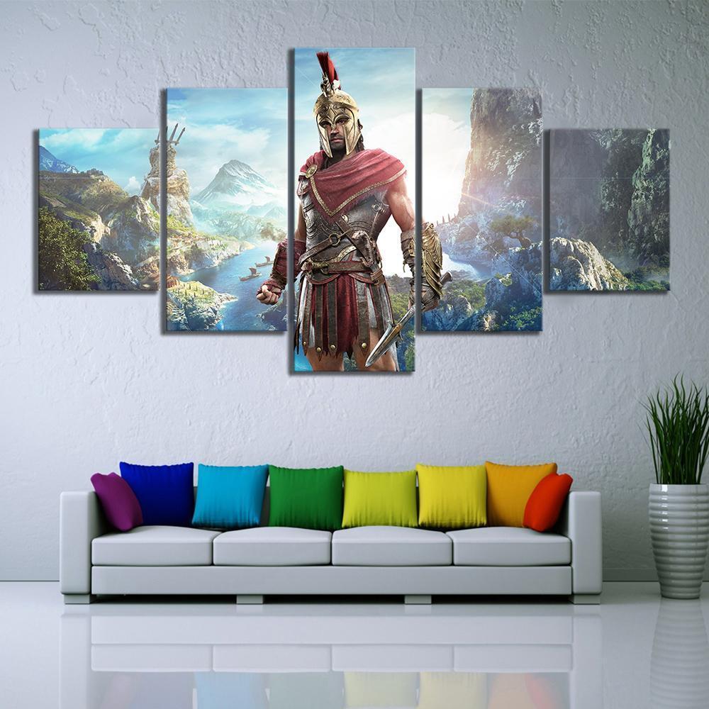 Assassin's Creed Odyssey Men Character Gaming Canvas Wall Art