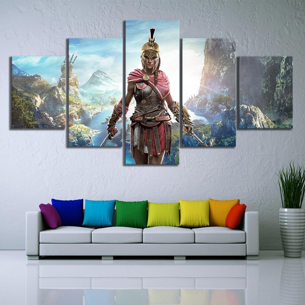 Assassin's Creed Odyssey Woman Character Gaming Canvas Wall Art