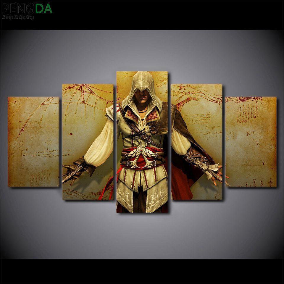 Assassin's Creed On The Wall Gaming Canvas Wall Art