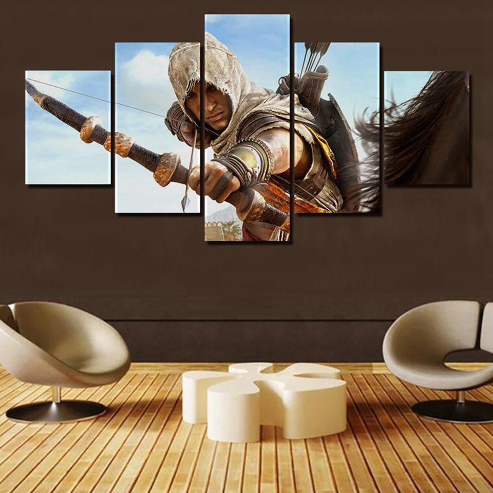 Assassin's Creed: Origins Shooting Arrow Gaming Canvas Wall Art