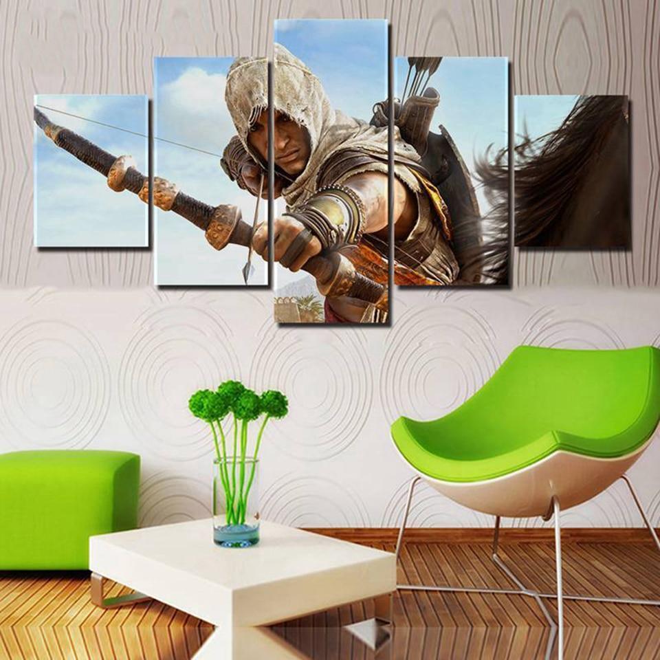 Assassin's Creed: Origins Shooting Arrow Gaming Canvas Wall Art