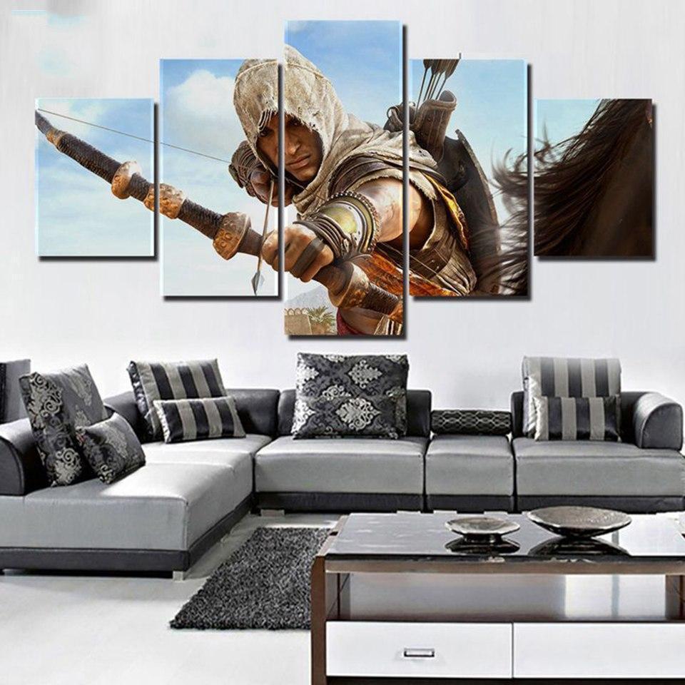 Assassin's Creed: Origins Shooting Arrow Gaming Canvas Wall Art