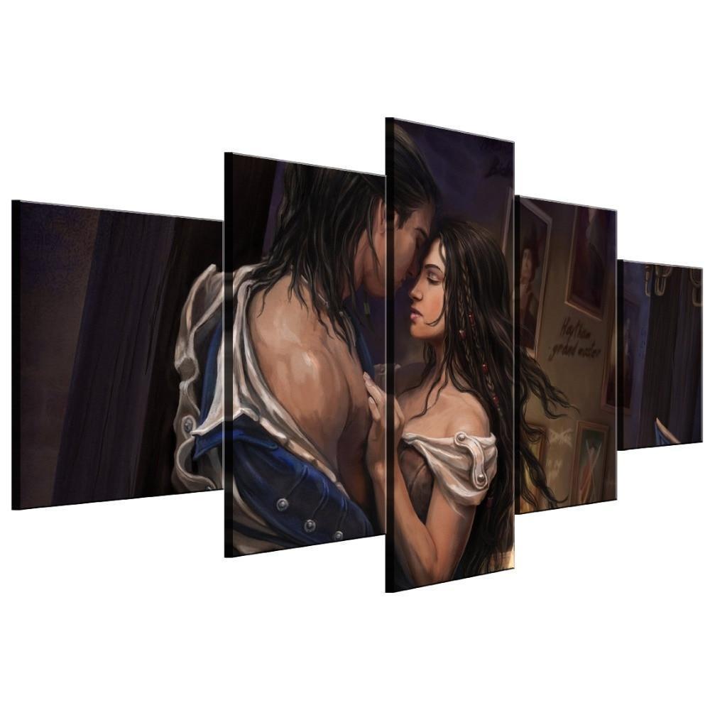 Assassin's Creed Romance Scenes Gaming Canvas Wall Art