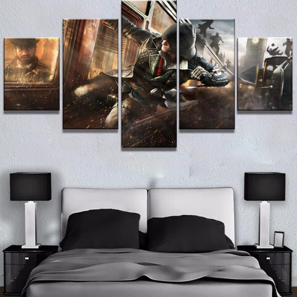 Assassin's Creed: Syndicate Battle On Train Gaming Canvas Wall Art
