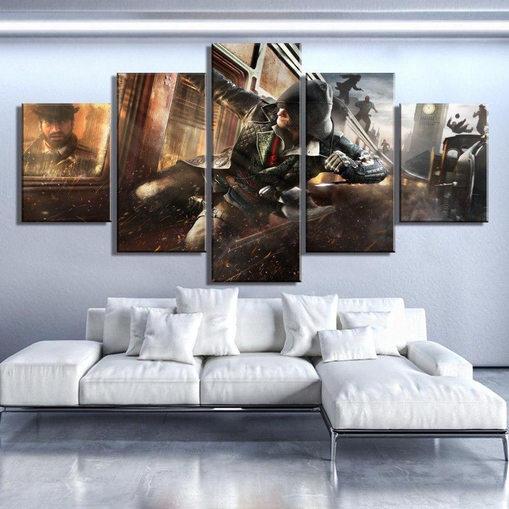 Assassin's Creed: Syndicate Battle On Train Gaming Canvas Wall Art