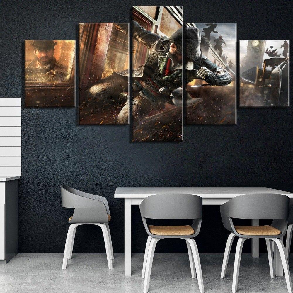 Assassin's Creed: Syndicate Battle On Train Gaming Canvas Wall Art