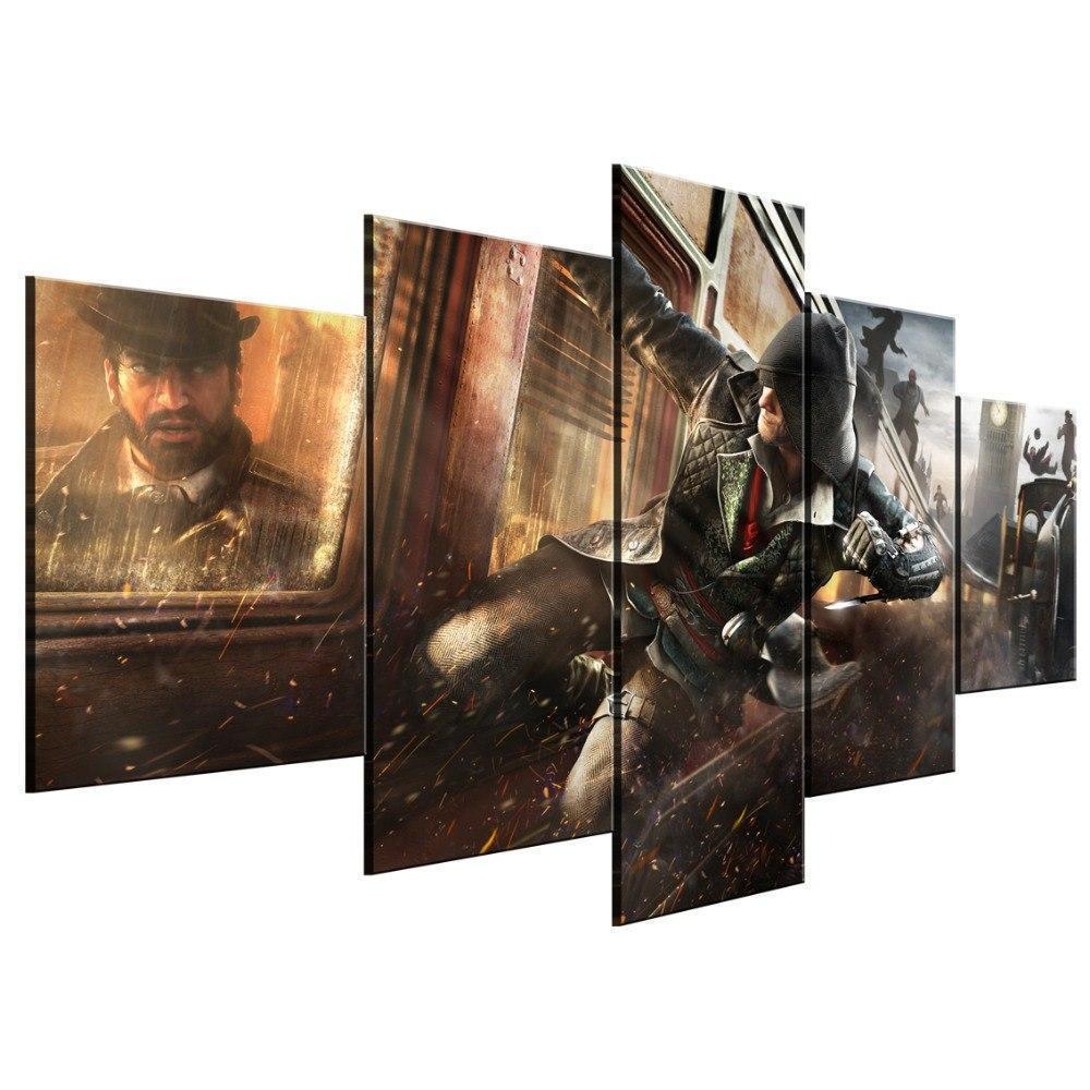 Assassin's Creed: Syndicate Battle On Train Gaming Canvas Wall Art