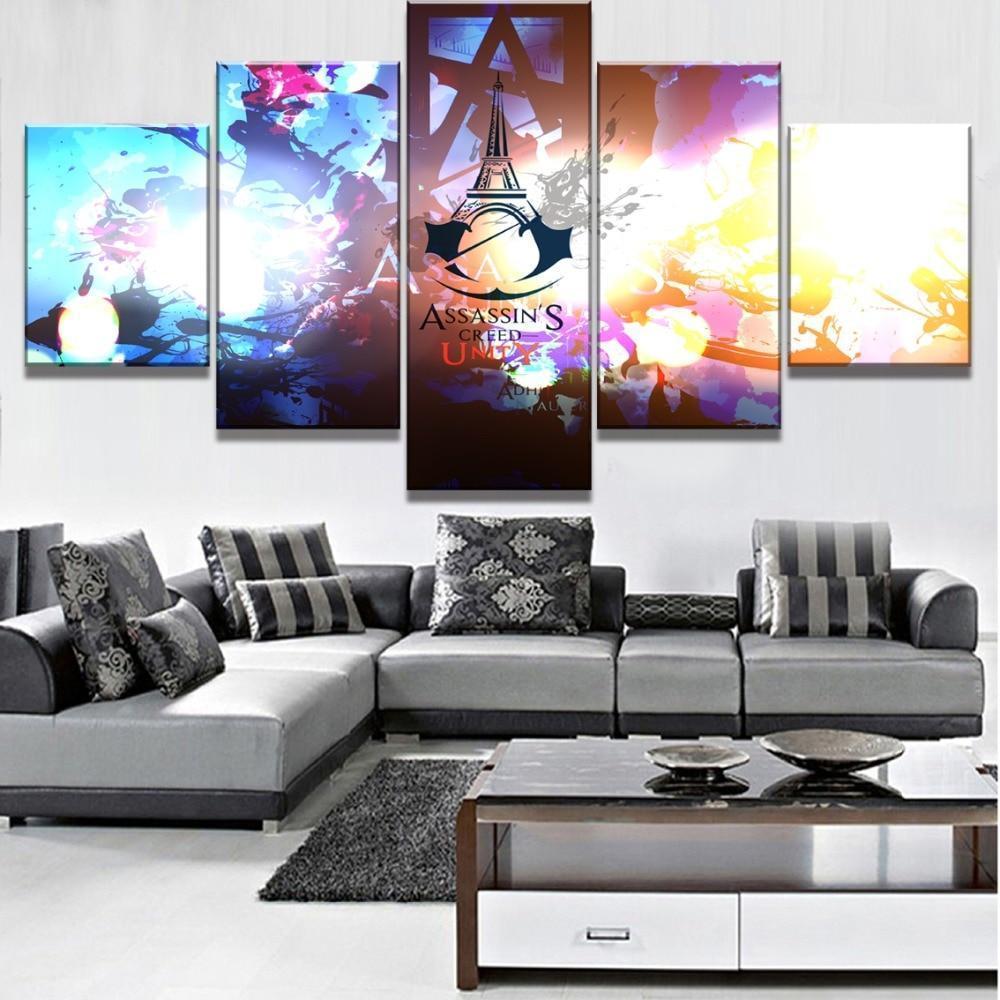 Assassin's Creed: Unity Logo Panting Gaming Canvas Wall Art