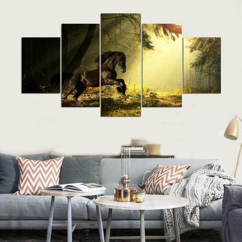 Athletic Horse Animal Canvas Wall Art