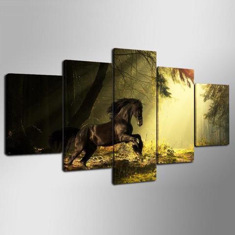 Athletic Horse Animal Canvas Wall Art