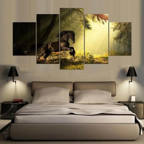 Athletic Horse Animal Canvas Wall Art