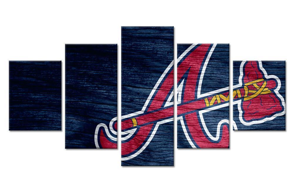 Atlanta Braves Logo Poster  Baseball Canvas Wall Art