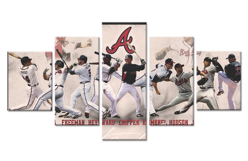 Atlanta Braves Players  Baseball Canvas Wall Art