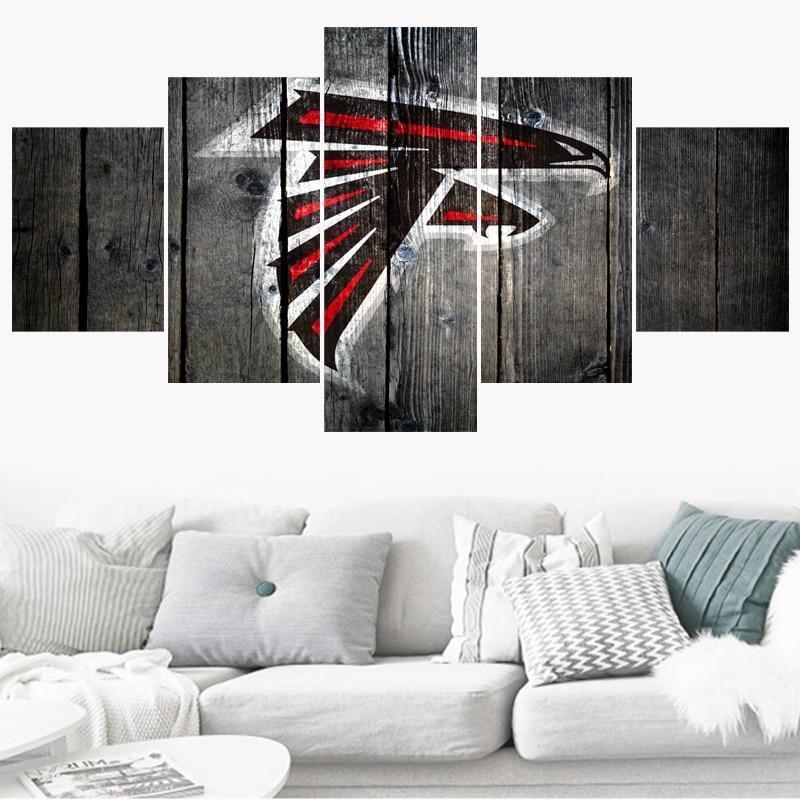 Atlanta Falcons Logo 1  Football Canvas Wall Art