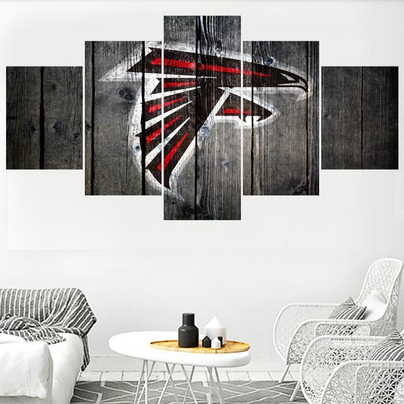 Atlanta Falcons Logo 1  Football Canvas Wall Art