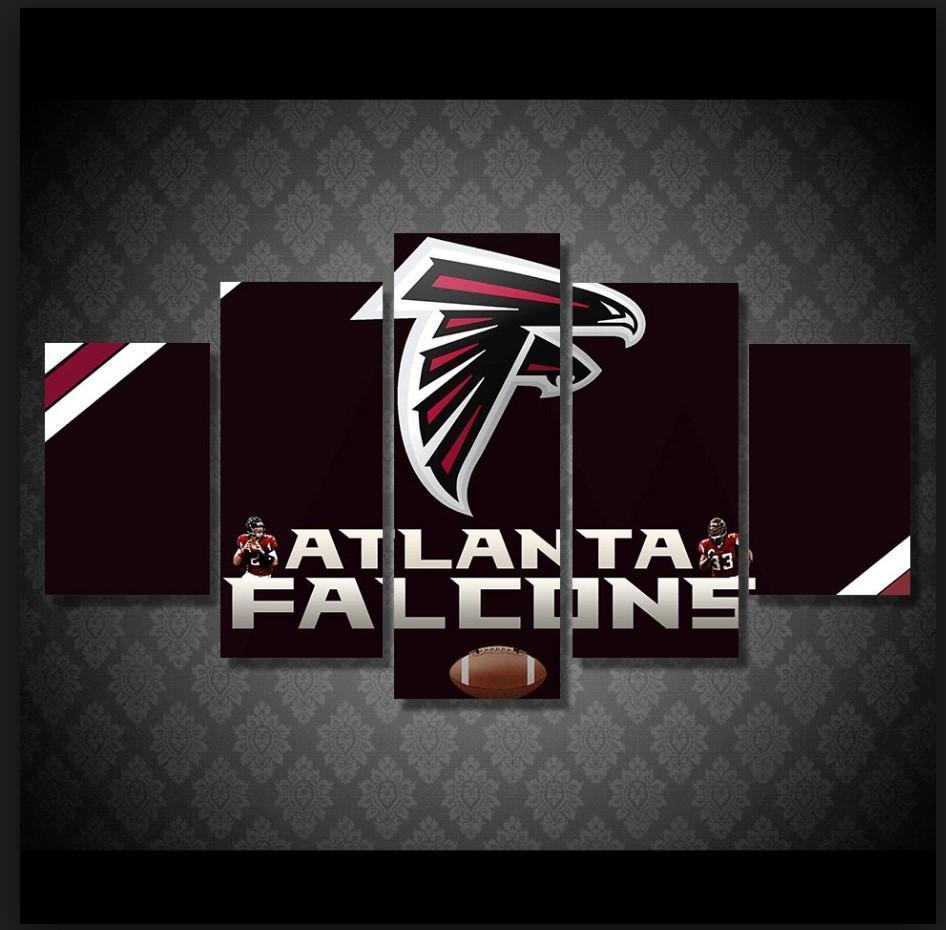 Atlanta Falcons Logo Football Canvas Wall Art