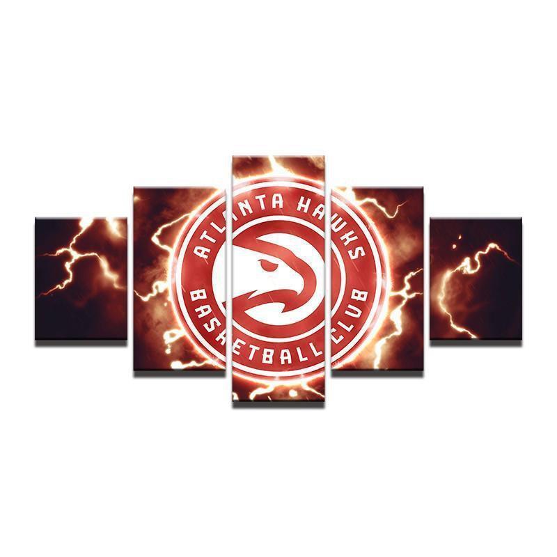 Atlanta Hawks Logo NBA Basketball Canvas Wall Art