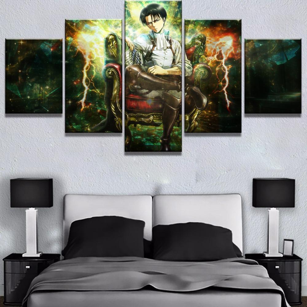 Attack On Titan Captain Levi Ackerman Poster 2 Anime Canvas Wall Art
