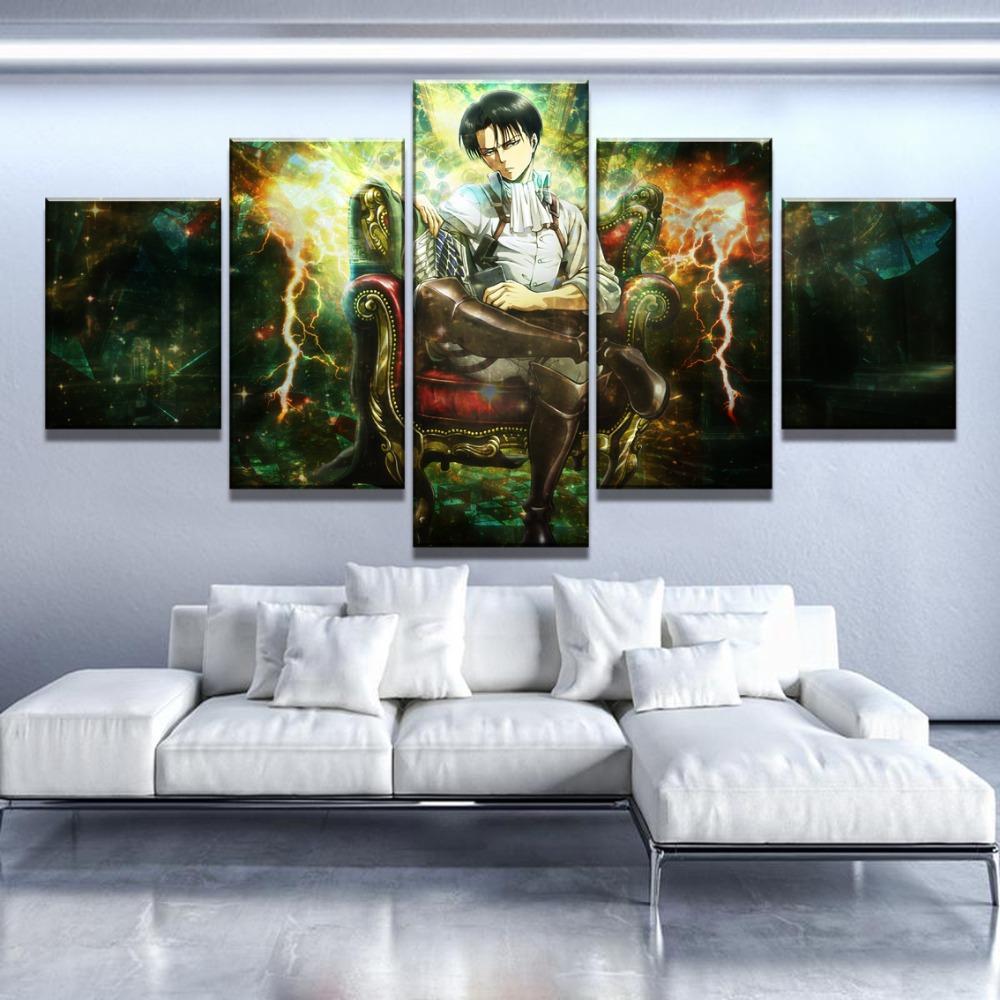 Attack On Titan Captain Levi Ackerman Poster 2 Anime Canvas Wall Art