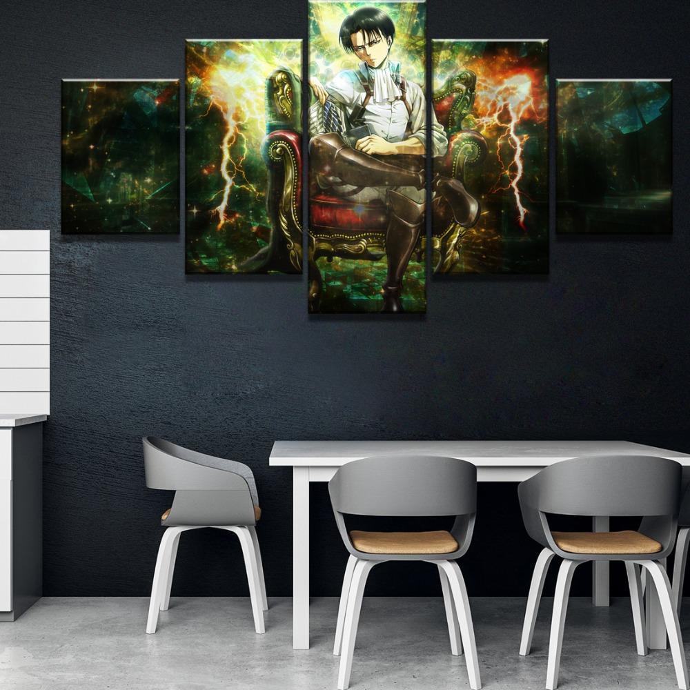 Attack On Titan Captain Levi Ackerman Poster 2 Anime Canvas Wall Art