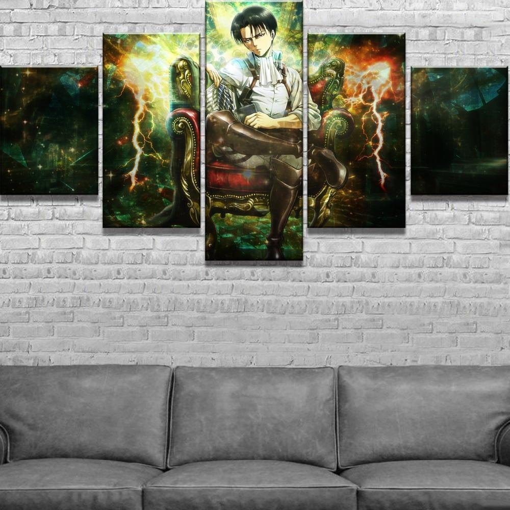 Attack On Titan Captain Levi Ackerman Poster 2 Anime Canvas Wall Art