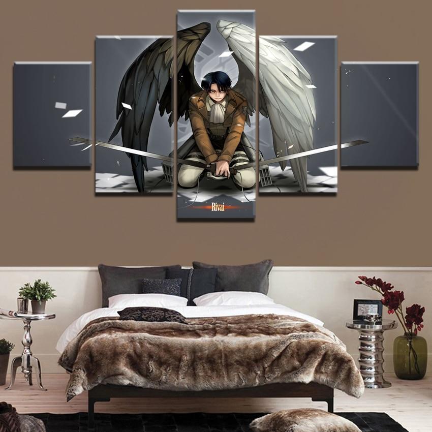 Attack On Titan Captain Levi Ackerman Poster 3 Anime Canvas Wall Art