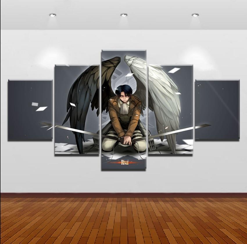 Attack On Titan Captain Levi Ackerman Poster 3 Anime Canvas Wall Art