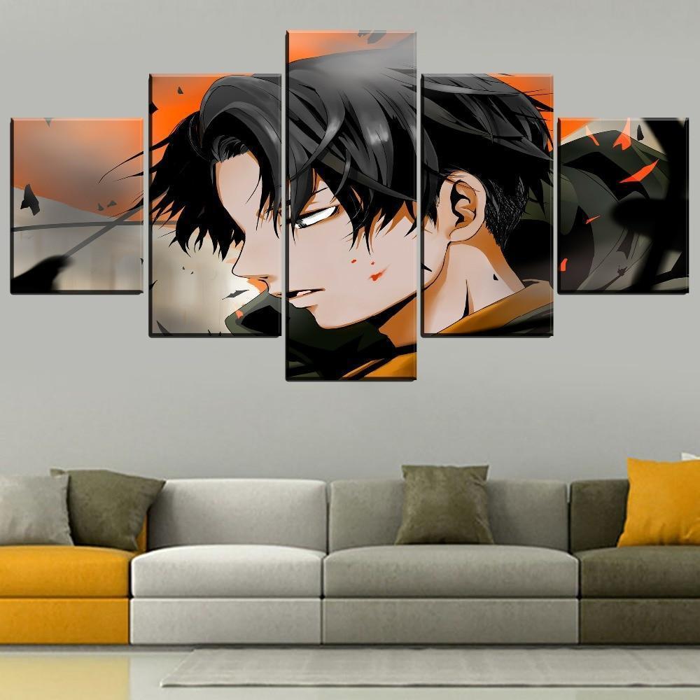 Attack On Titan Captain Levi Ackerman Poster 4 Anime Canvas Wall Art