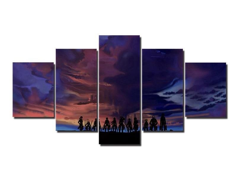 Attack On Titan Characters Poster 4 Anime Canvas Wall Art