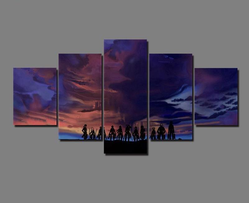 Attack On Titan Characters Poster 4 Anime Canvas Wall Art
