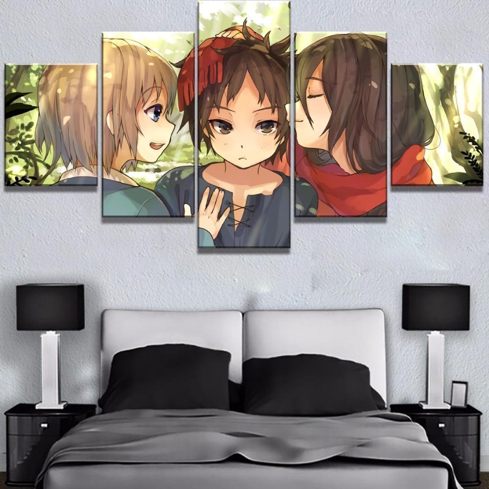 Attack On Titan Childhood Memory Of Eren Anime Canvas Wall Art
