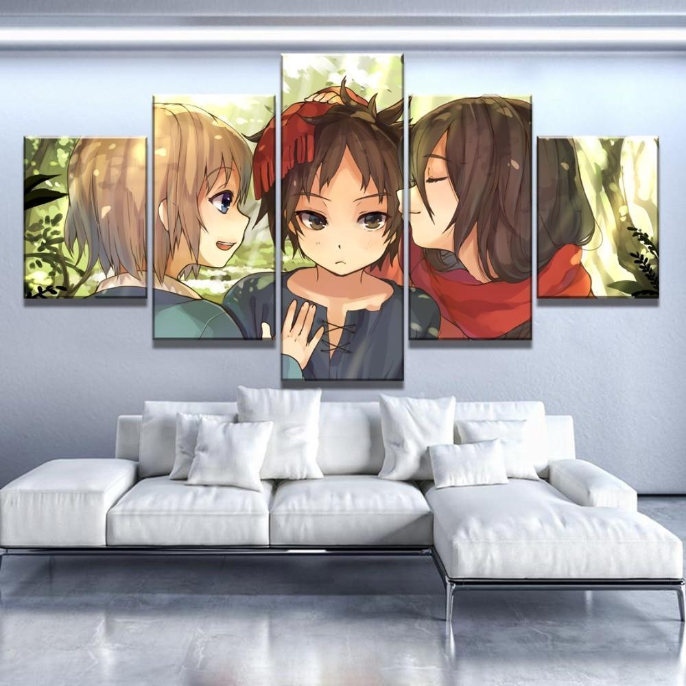 Attack On Titan Childhood Memory Of Eren Anime Canvas Wall Art