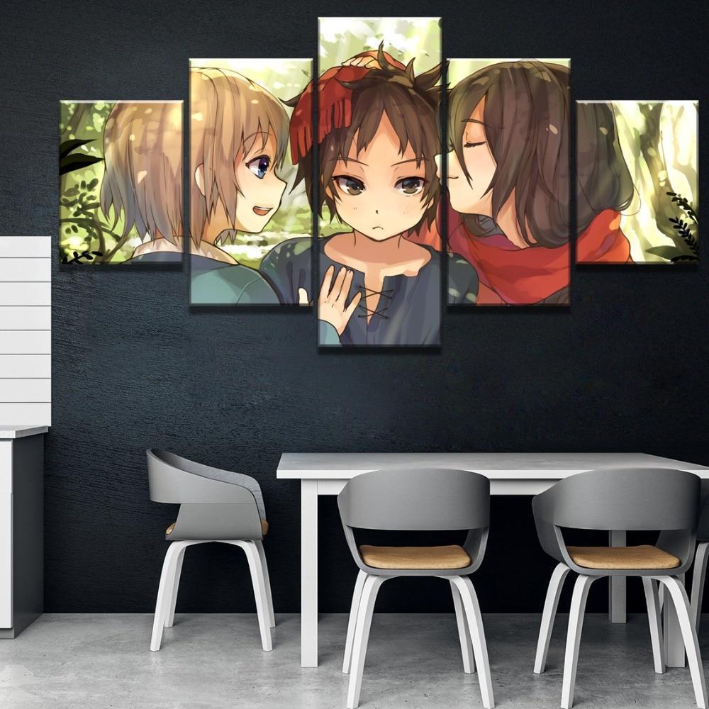 Attack On Titan Childhood Memory Of Eren Anime Canvas Wall Art