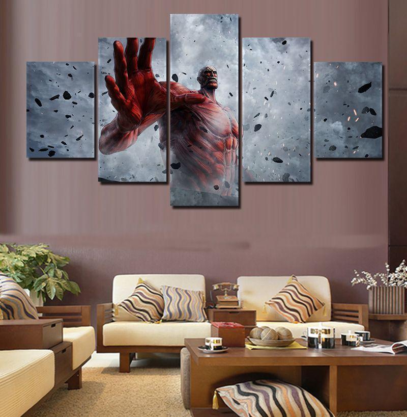 Attack on Titan Colossal Titan Poster 4 Anime Canvas Wall Art
