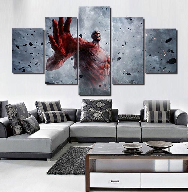 Attack on Titan Colossal Titan Poster 4 Anime Canvas Wall Art