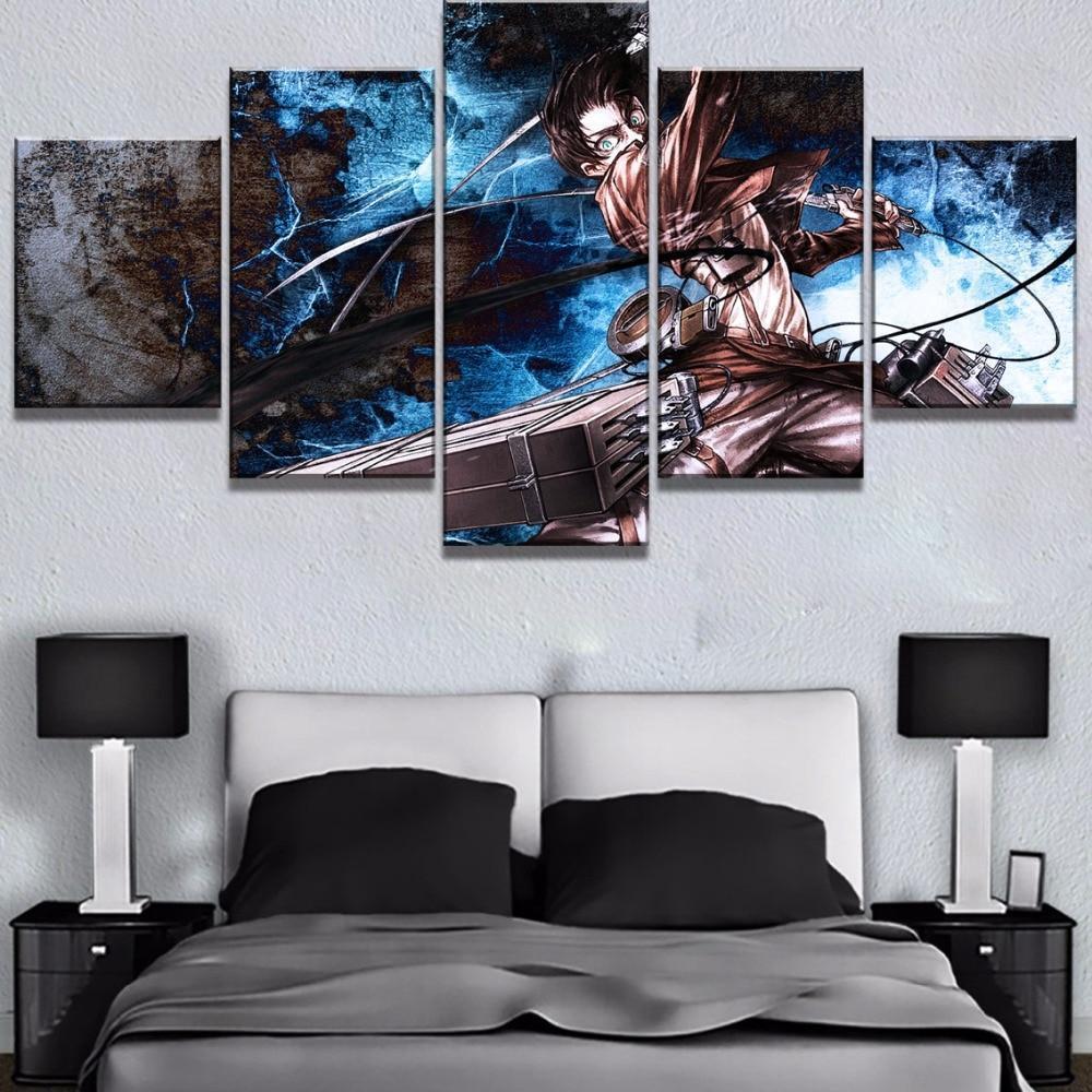 Attack On Titan Eren Yeager Poster 7 Anime Canvas Wall Art