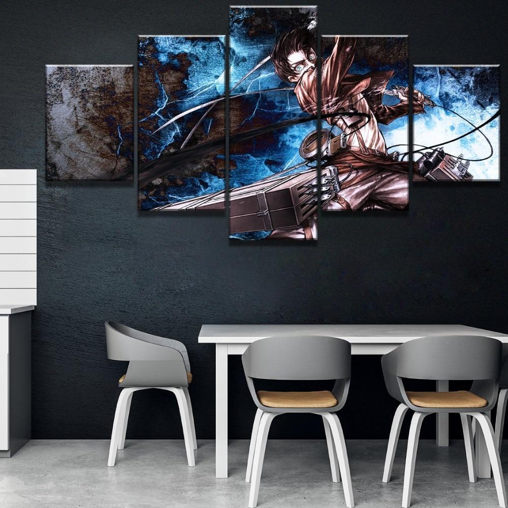 Attack On Titan Eren Yeager Poster 7 Anime Canvas Wall Art