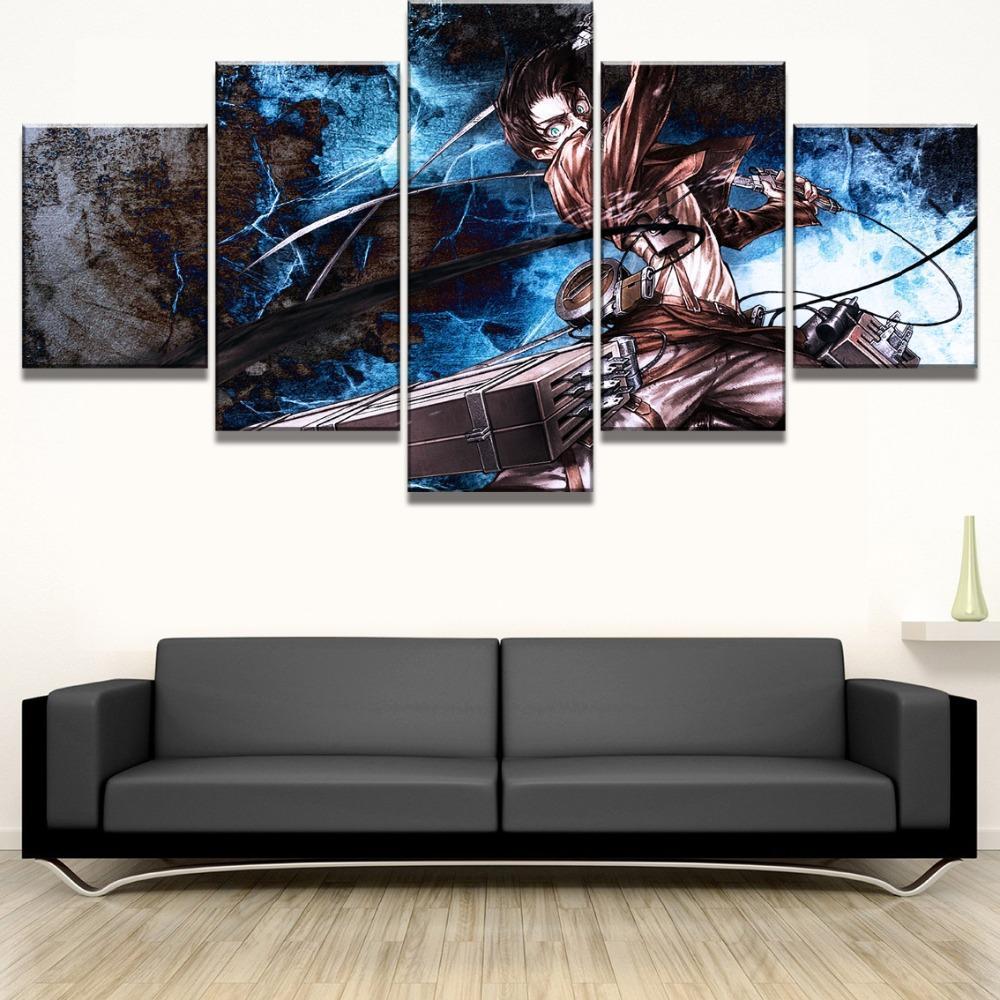 Attack On Titan Eren Yeager Poster 7 Anime Canvas Wall Art
