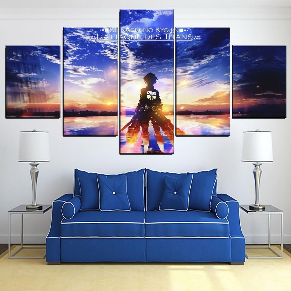 Attack On Titan Eren Yeager Poster 8 Anime Canvas Wall Art