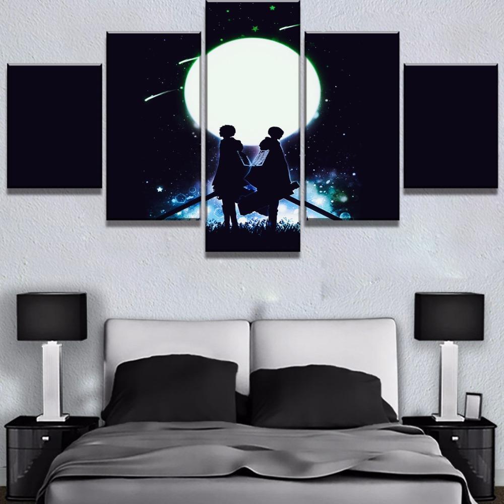 Attack On Titan Levi And Eren Poster 3 Anime Canvas Wall Art