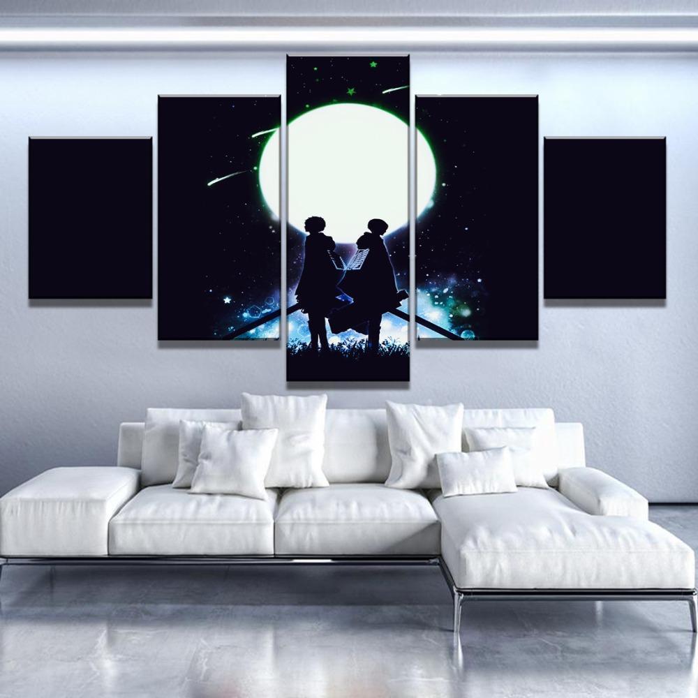 Attack On Titan Levi And Eren Poster 3 Anime Canvas Wall Art